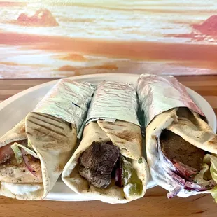 A tantalizing assortment of pita wraps, each one bursting with unique flavors and fillings, ensures a satisfying meal for every palate.