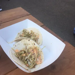 Sad fish tacos for $11