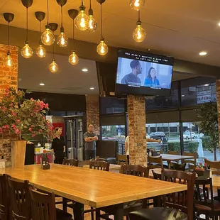 Elevated tables and live sports TV