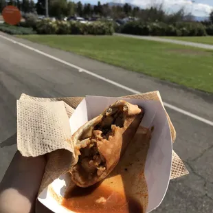 Spicy chicken empanada