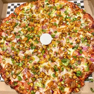Paneer Tikka Pizza - Deliciousness which melts in your mouth with each bite -)