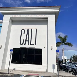 the front of the building