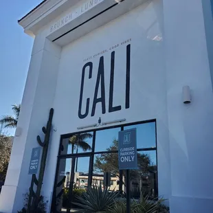 the front of the building