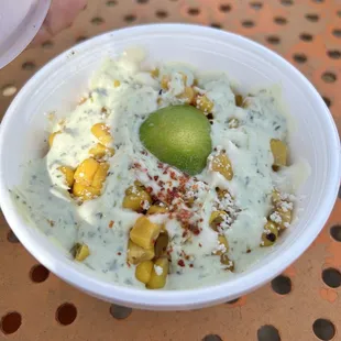 a bowl of mexican food