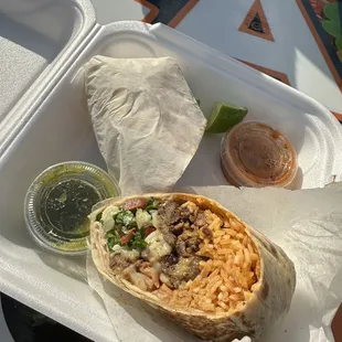 Steak burrito