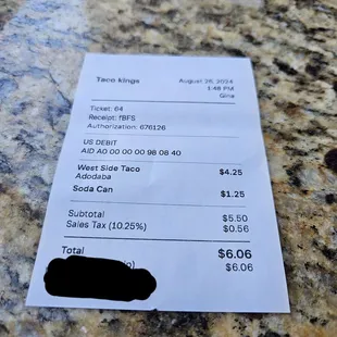 Receipt