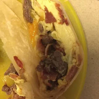 Steak and Bacon Burrito