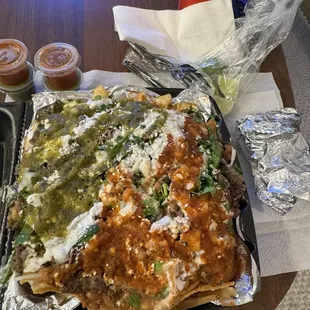 Half fries half nachos