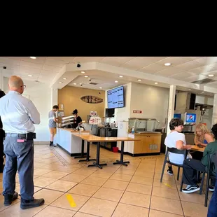  group of people in a restaurant
