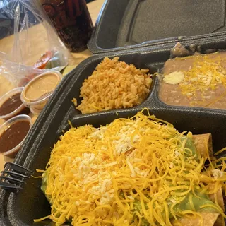 3 Rolled Tacos Shredded Beef