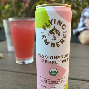 a can of passionfruit elderflower