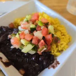 Selected side of rice and beans.  Wow! 5 stars...easy.
