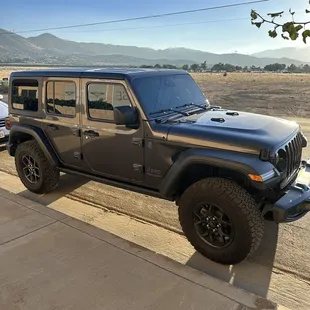 2024 Wrangler with full Ceramic Tint installed by Cali Tint Pros.