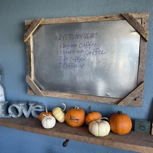 a chalkboard with writing on it