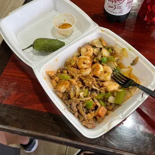 Calibombnia kept lunch plate.