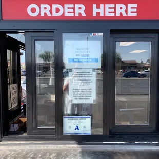 Order window