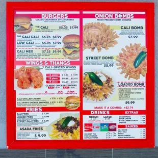 A simple menu even I could decipher.