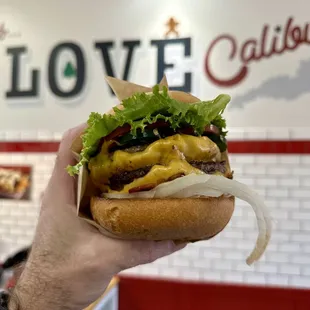 Double with cheese and Jalapeño