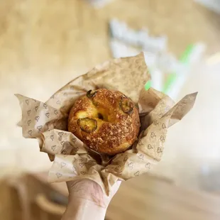 Jalapeno Cheddar bagel