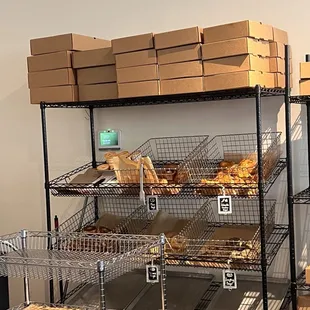 Fresh bagels constantly being made!