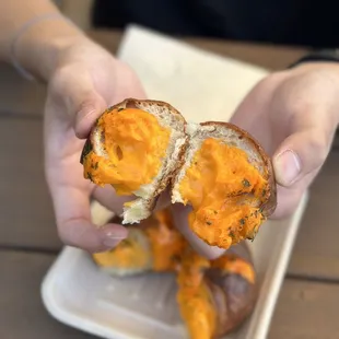 Cheddar Cream Cheese Bagel