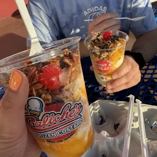 Mango dango w/salted pecans