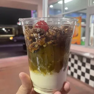 Green chili sundae....so amazing!