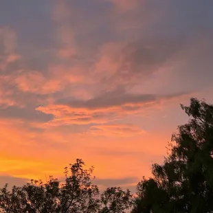 Sunset scene from the bench areas.