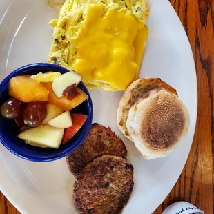 Hearty breakfast plate