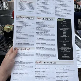 Their menu as of May 28th, 2023