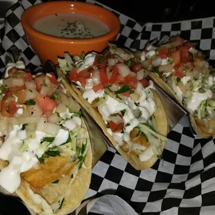 Fish Friday's: Baja fish tacos for special  w/ cup of clam chowder