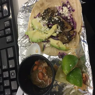 I already had one of the two tacos...