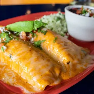 Our crawfish enchiladas are unique and sooo good.