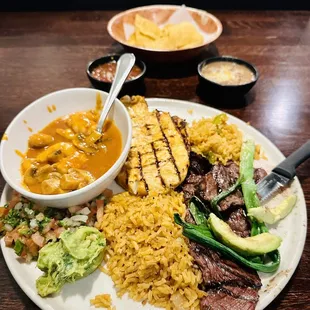 a plate of mexican food