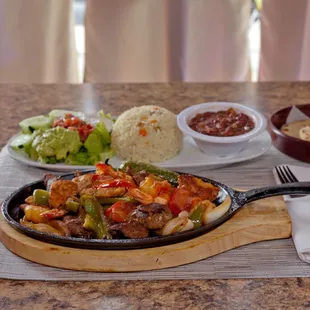 a plate of food on a table