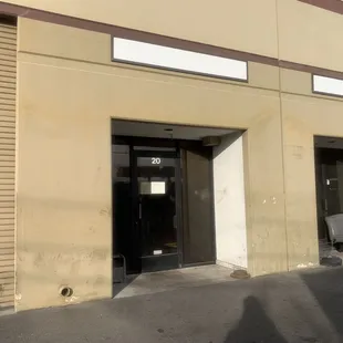 the entrance to the building