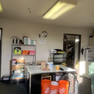 a view of a kitchen area