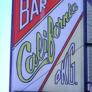 a neon sign on a building