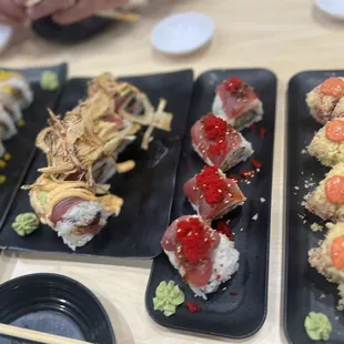 Sushi rolls.