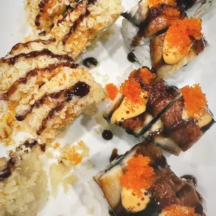 Crunchy roll &amp; Rattlesnake roll