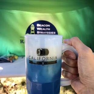 09.18.21 The cool VIP mugs with our logo (on the back) as head sponsor changed color!