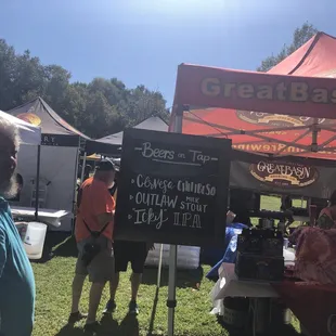 Beers on tap