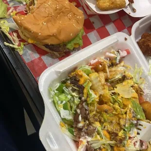 Food was garbage no seasoning threw all this away