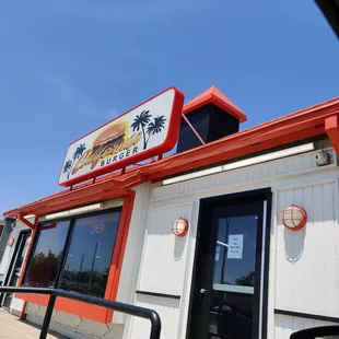 the front of the restaurant