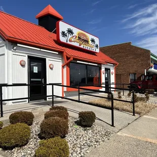 the front of the restaurant