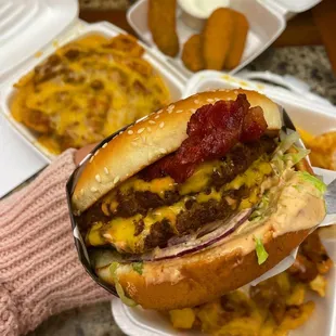 Double bacon burger