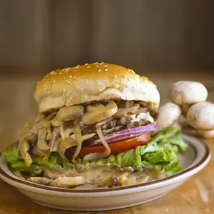 Swiss Mushroom Burger