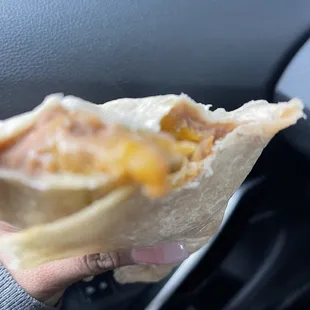 Bean and cheese burrito