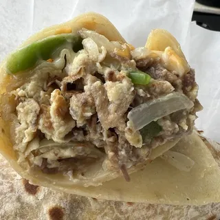Machaca Egg and Cheese Burrito