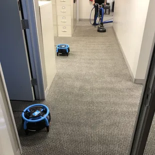 Getting some commercial carpet cleaning done with the rotovac in Bakersfield ca
